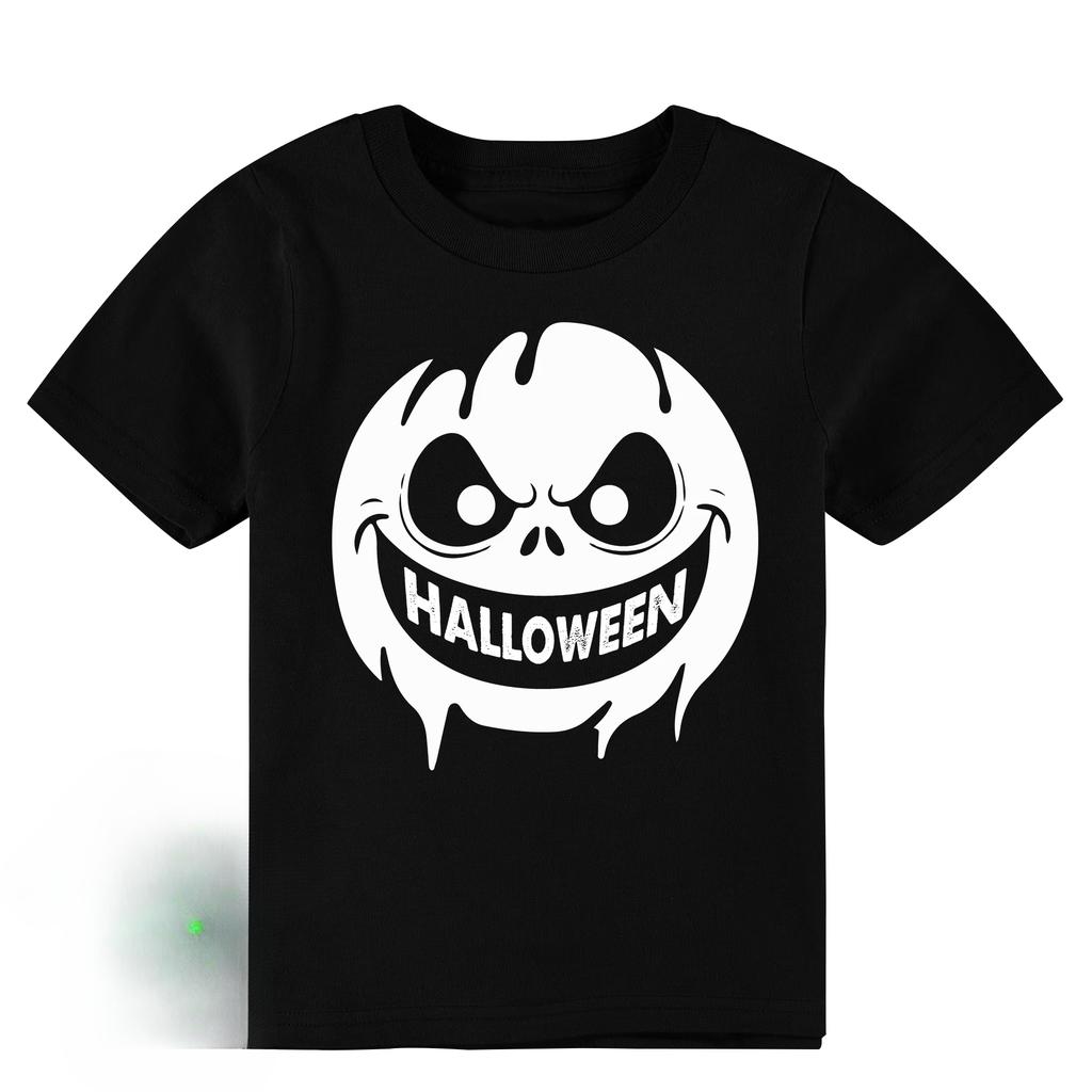 Halloween Tshirt Toddler Glow In The Dark Spooky Grimace Short Sleeve Tee Boys Girls Cotton Top For Holiday