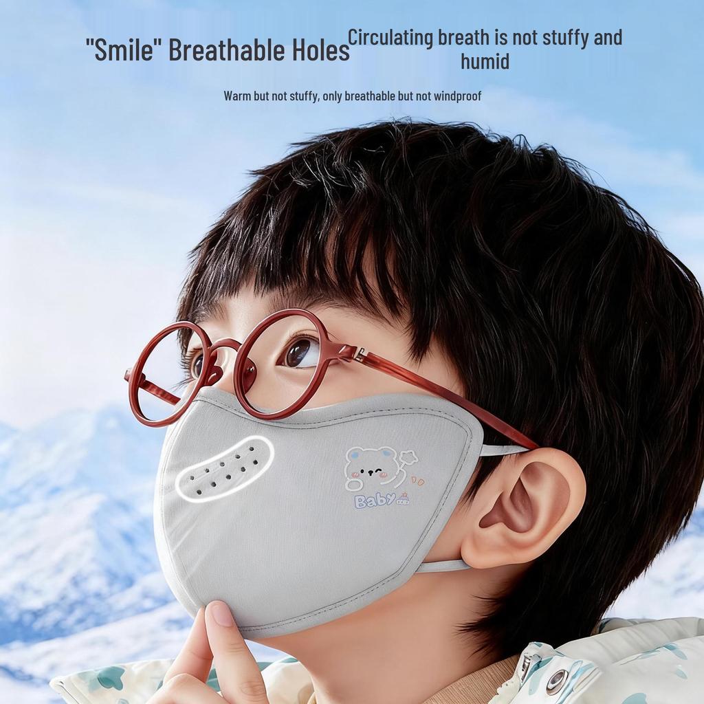Newcomer Discount: Cute Cartoon Winter Face Mask for Kids - Warm, Windproof & Coldproof.