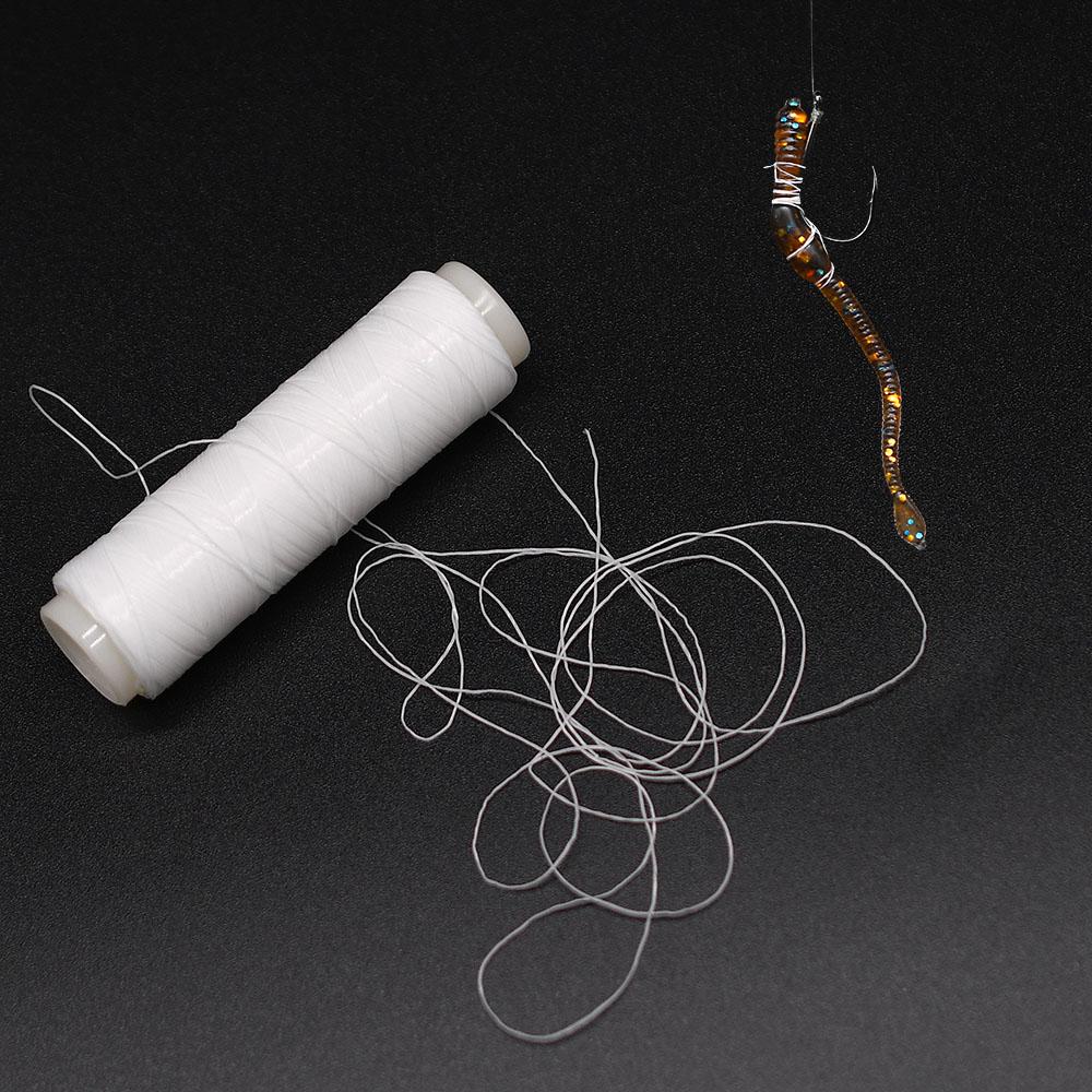 2Pcs Bait Elastic Thread Sea Fishing Tying Material Stretchy Clear Sea Fishing Line Keeping Bait on Hook