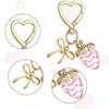 Elegant Strawberry Keychain Charm Pendant Convenient for Women Girls Fashionable Bag Charm with Heart Clasp Designs