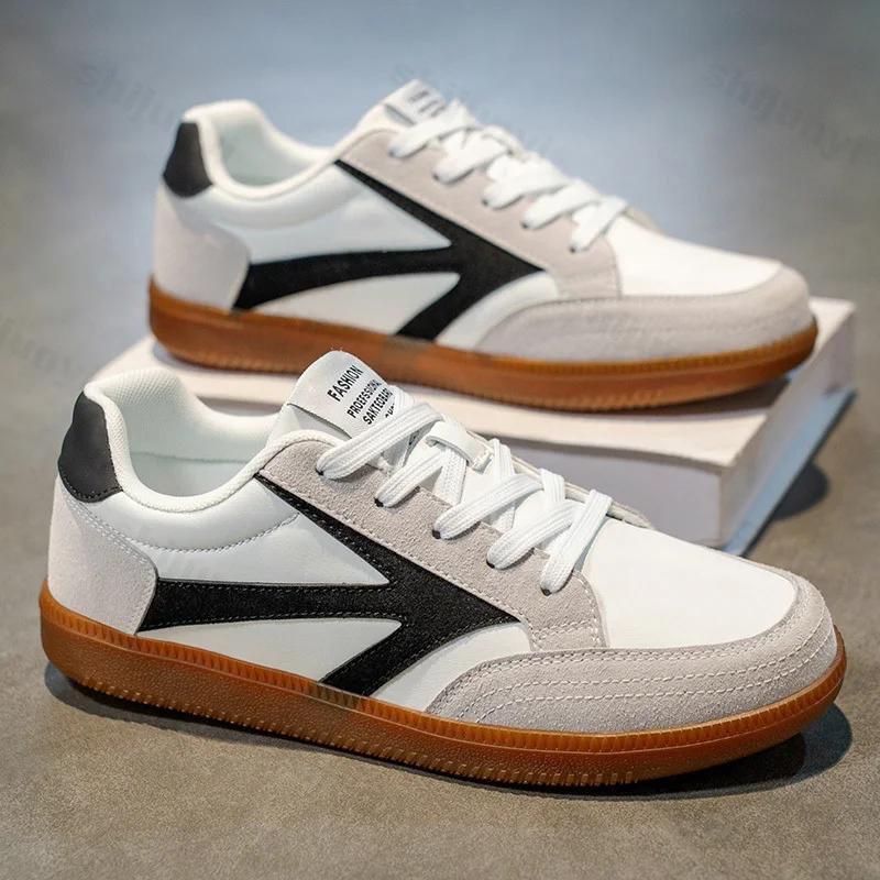 

Осенние мужские кеды с низким верхом, повседневная спортивная обувь, дышащая, модный тренд, удобная, противоскользящая и универсальная, всесезонная, для улицы 45 чёрный