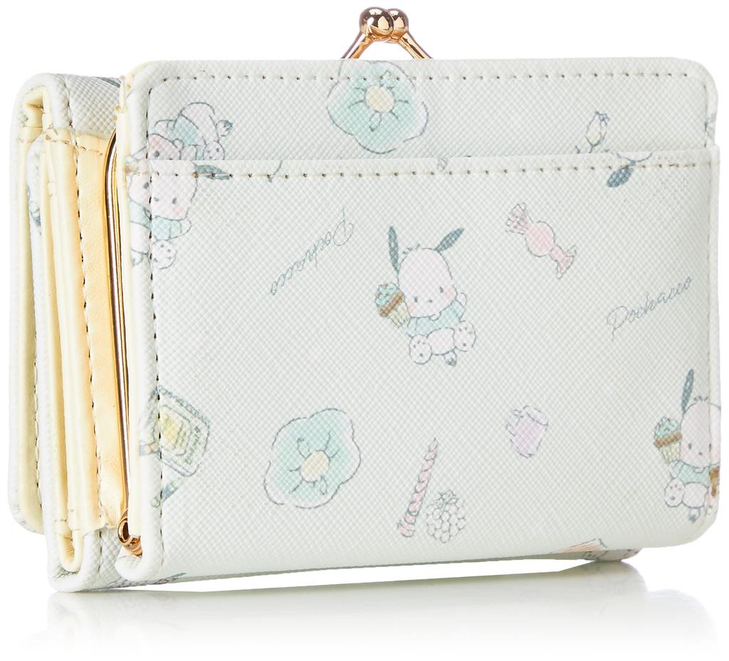 Aldi Sanrio Women's Pochacco Tri-fold Wallet with Clasp, W108 X H82 X D38mm