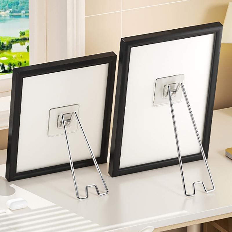 No Drill No Nail Photo Frame Stand Desktop Display Holder For Pictures Albums And Artwork Easy Setup Sturdy Support Only Bracket
