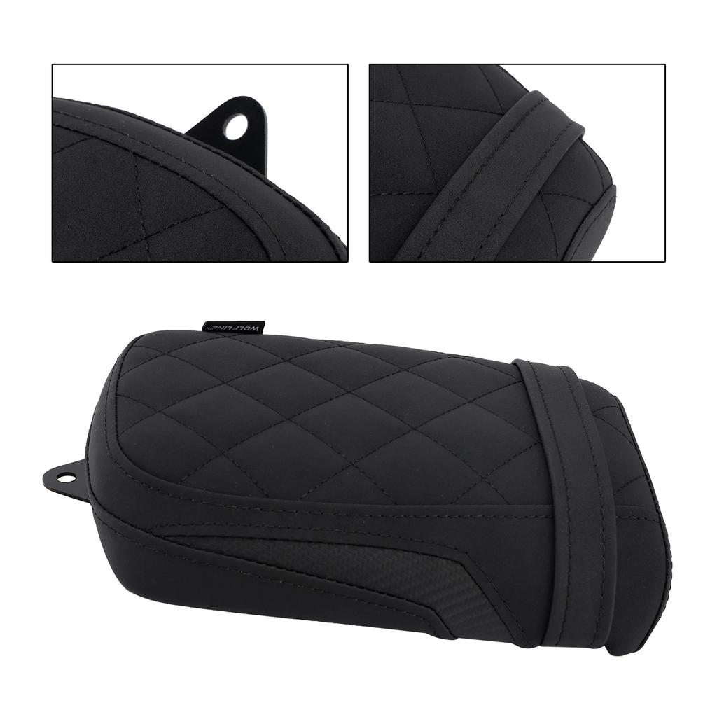Rear Seat Passenger Cushion Flat Pu Fit Black For Kawasaki Eliminator 500 24-25