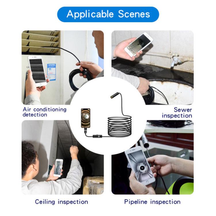 8-12mm Autofocus 5MP HD WiFi Endoscope for Mobile Phones & Industrial Pipe/Fish Finder