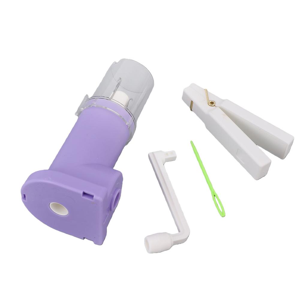 Hand Crank Knitting Machine Dual Guide Cord Knitter Portable Rope Braiding Tool for Yarn Scarf Bracelet Craft