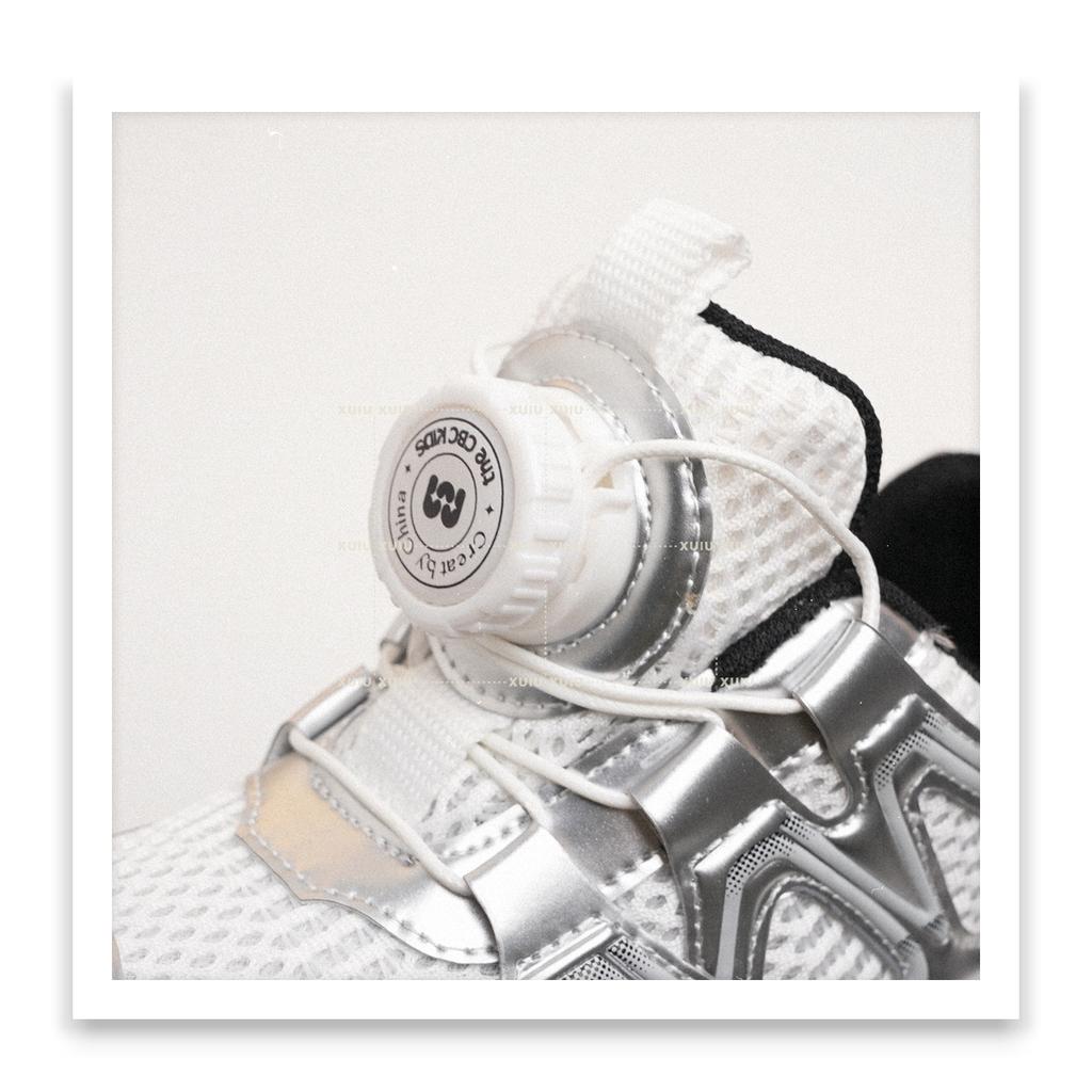 XSHX "Paris Tire Shoes" Retro Children's Sports Shoes Spring Double Net Boys and Girls Rotating Buckle [Wenzhou Shoes]