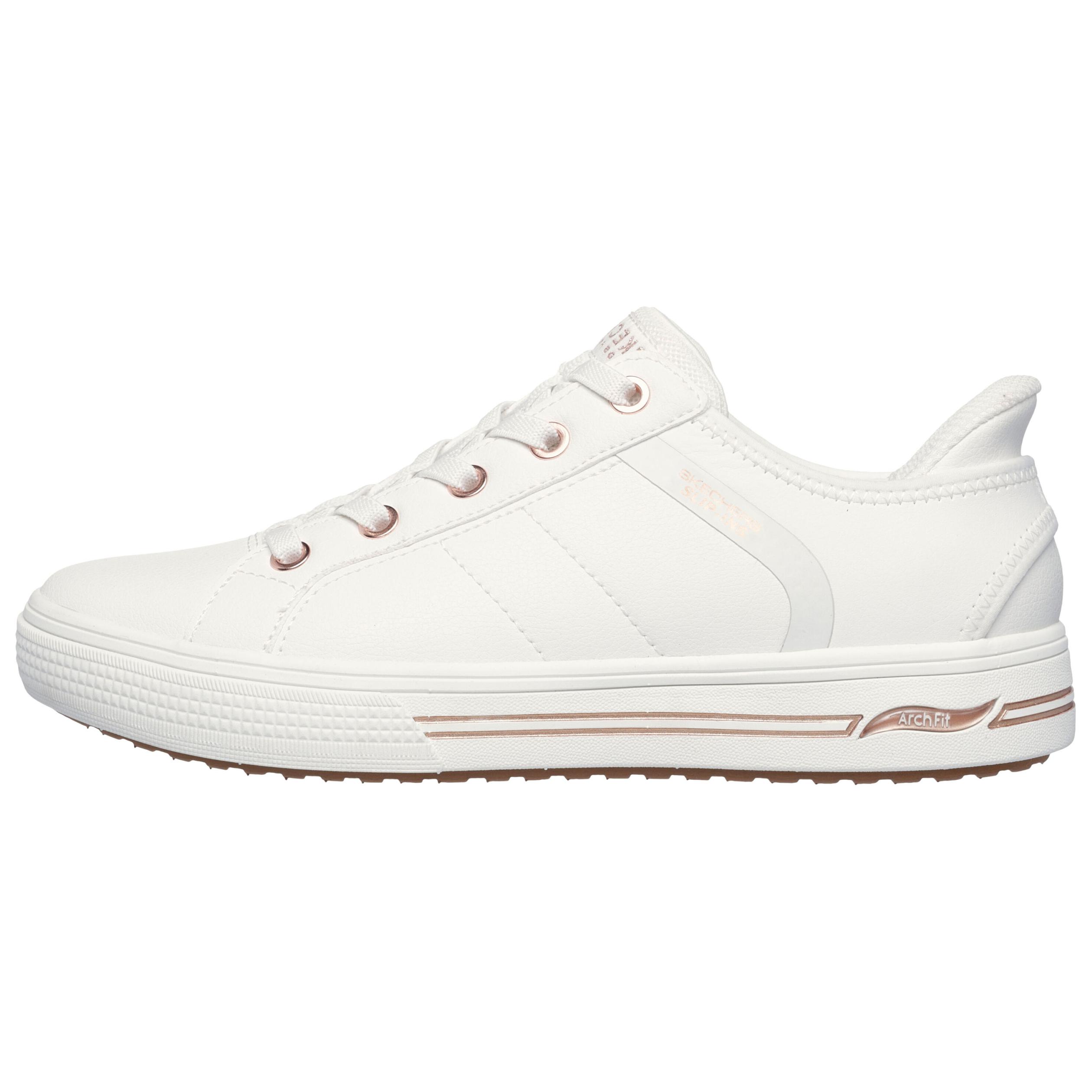 Skechers Slip-Ins Arch Fit Arcade - Ease-N Простые Удобные Низкие Повседневные Кроссовки Женские Белый 177207-WHT 37