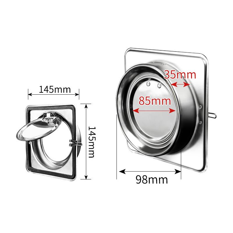 

100/150/160/180mm Stainless Steel Kitchen Range Hood Check Valve Anti-odor Control Bathroom Check Valve Air Ventilation Exhaust