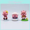 Liebliche Rosa Kleine Robbe Figur Baby Mädchen Geschenk PVC Material 7cm Niedliche Kleine Biber Puppe Figur Geschenk