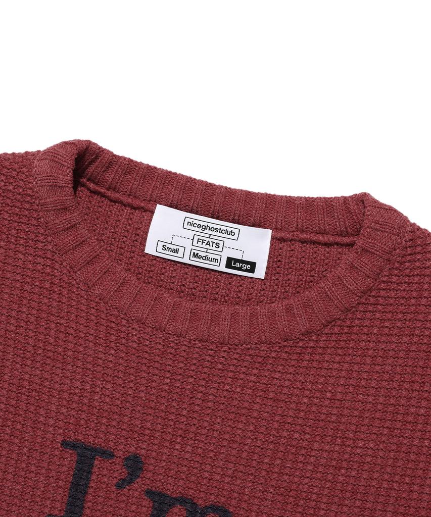 NICEGHOSTCLUB Ffats Position Knit_Red(Ng2Efuk611A)