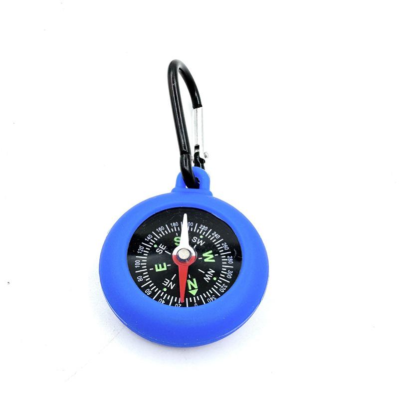 Silicone Hanging Compass with Climbing Hook and Quick Link, Customizable Logo for Outdoor Use