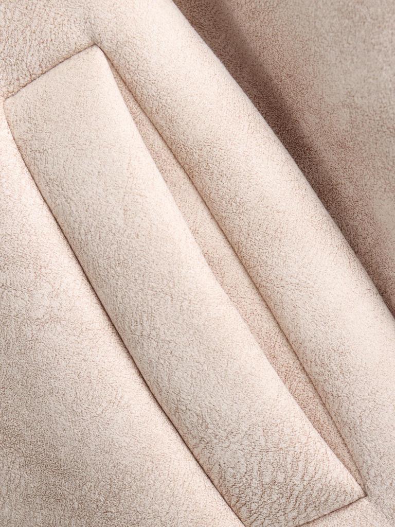 2025 Autumn/Winter Women's Lapel Shearling Suede Fleece-lined Warm Coat A14063