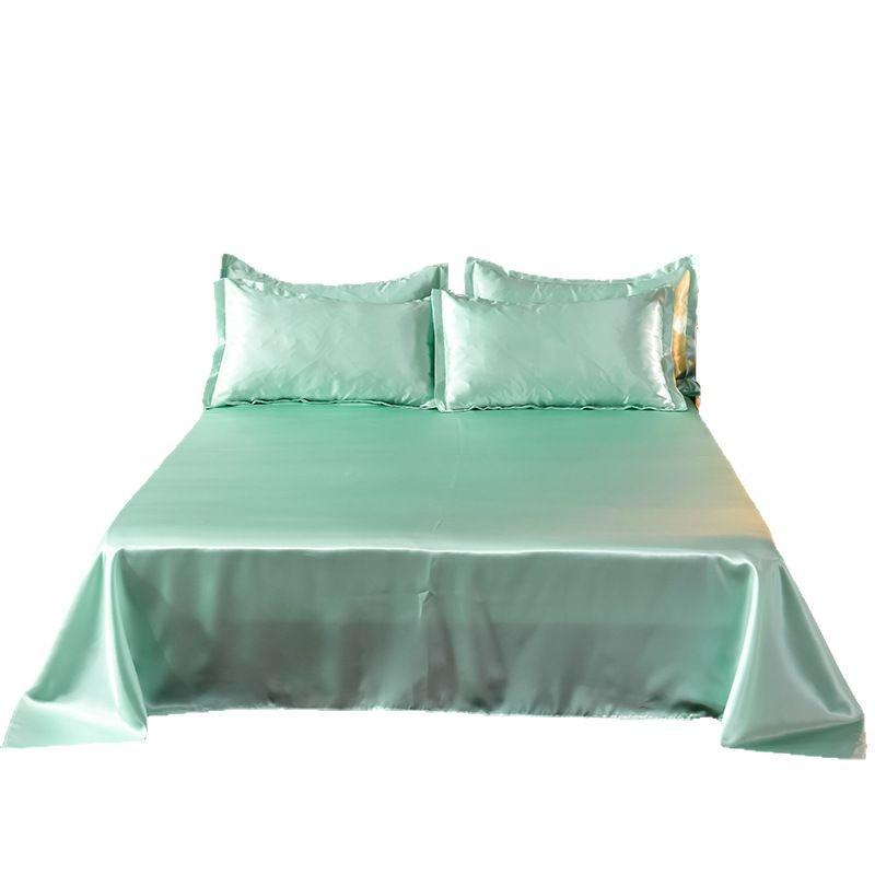 Summer Silk Luxury Plain Color 4-Piece Set - Light and Simple Design