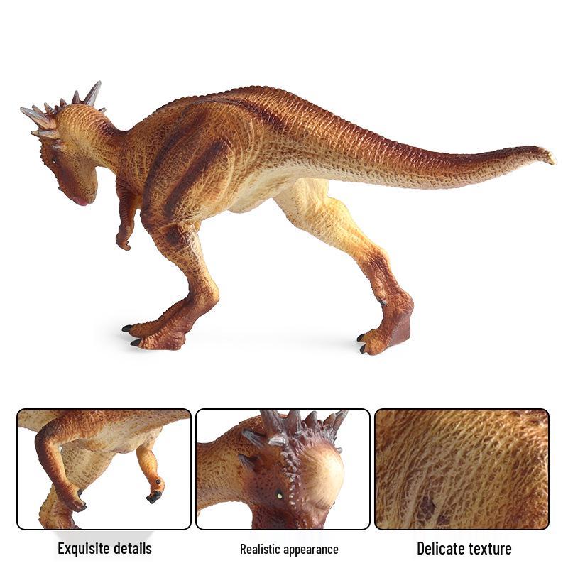 Kids' Jurassic Dinosaur Toy Model: Pachycephalosaurus, Stygimoloch & T-Rex.