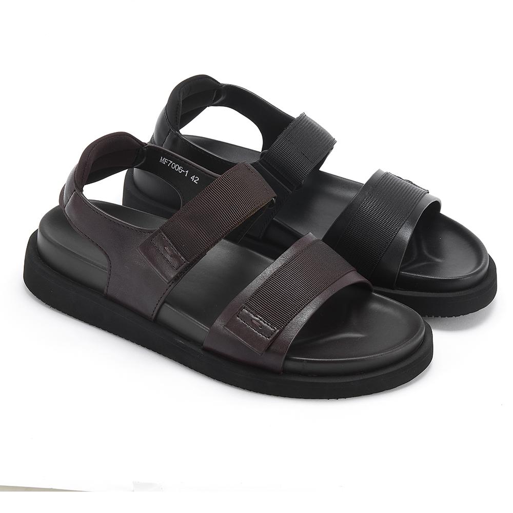 Fashion China Factories Top Grade Cowhide Slippers Men Casual Style Flat Beach Sandals for Outdoor Men's Top Layer Cow Leather Shoes