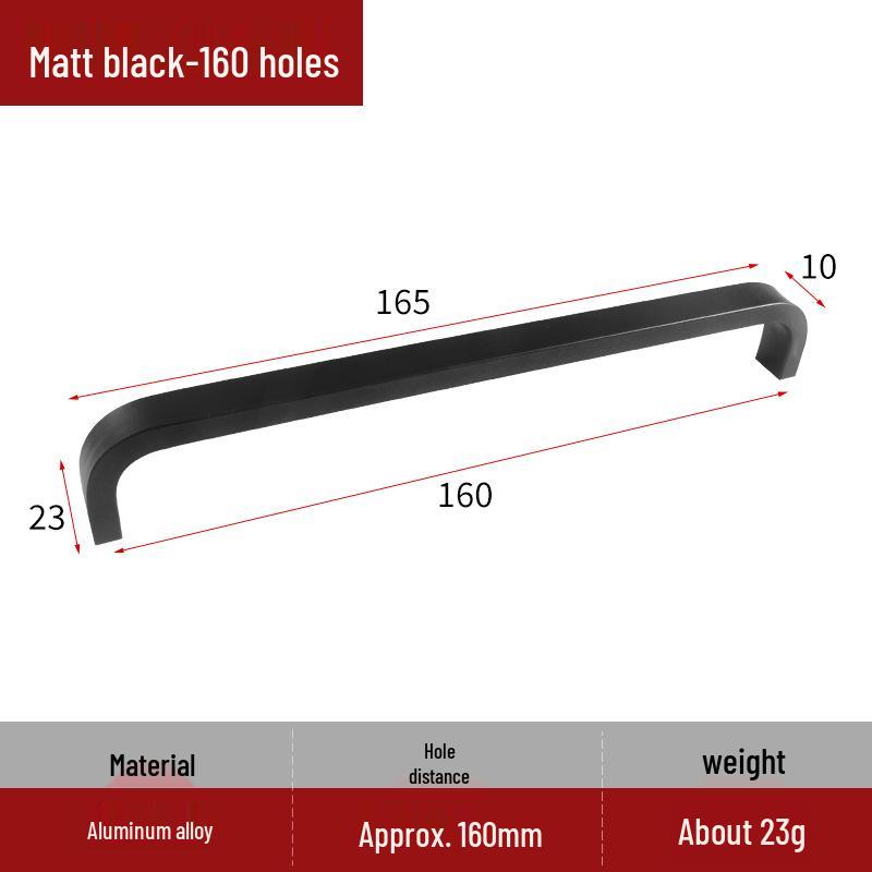 302 U-Shaped Aluminum Alloy Cabinet Handle - Fashionable and Solid Design