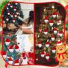 12pcs Christmas Decoration Balls Red Christmas Hat Mirror Disco Ball Pendant Xmas Tree Hanging Ornaments Home Party Decoration Gift