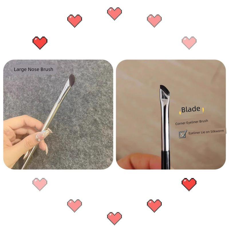 Flower Chihiro Sickle Oblique Nose Brush Small Anti-Horse Hair Shadow Repair Brush Side Shadow High Glow Oblique Makeup Brush
