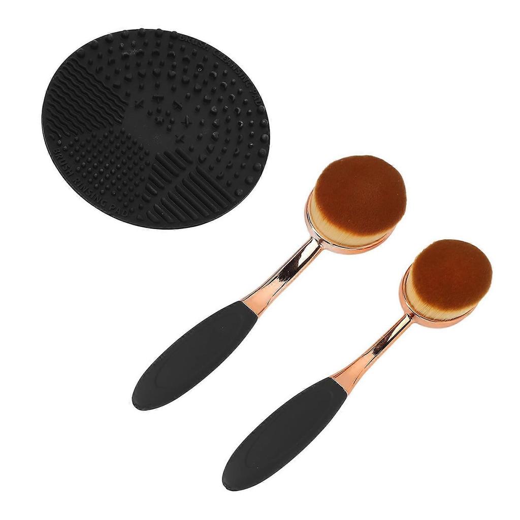3PCS Soft Bristle Sunscreen Brush Kit Face/Body Sunscreen Applicator Brush with Protective Cover and Cleaning Pad