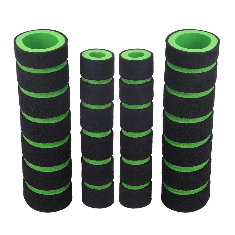 4pcs Universal Grip Comfort Sponge Foam Handle Bar Motorcycle Dirt Bike E-bike Grip Cover Non-slip Soft Handlebar Bicycle Part