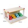 Wooden Toy Parking Lot with Car, Garage Car Play Set, Vehicle Role for 3 4 5 Year Olds