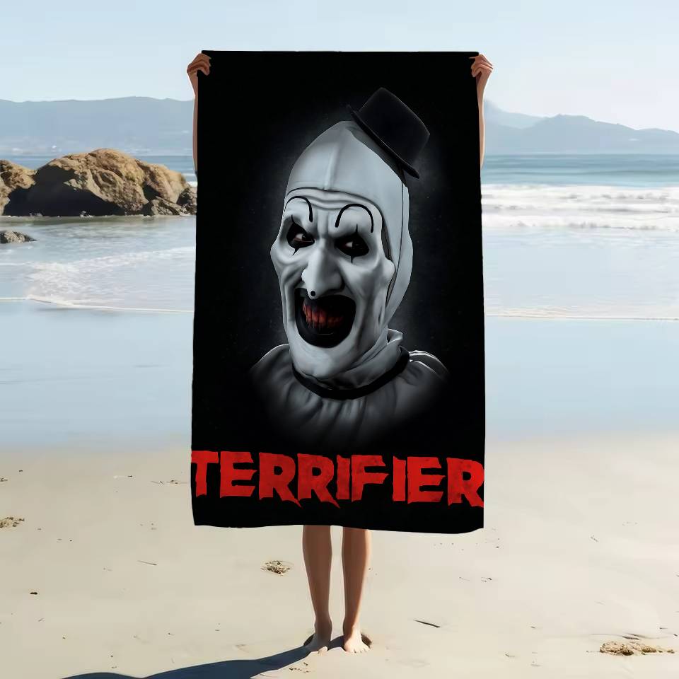 Terrifier 2 Horror Movie Microfiber Beach Towel Absorbent Quick Dry Soft Yoga Swimming Resort Mountain Climbing Towel