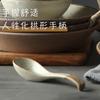 Japanese Handmade Clay Small Spoon Ceramics Creative Eating Spoon Soup Vintage Stoneware Tableware Household Kitchen Supplies