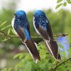 Simulated Foam Feather Fake Birds Sparrows for Garden Decoration Outdoor Decor Birds Garden Theme Decoration Fairy Garden 2PCS