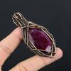 Ruby Pendant, Handmade Gemstone Pendant, 999 Copper Wire Wrapped Pendant Antique Jewelry, For Engagement Gift