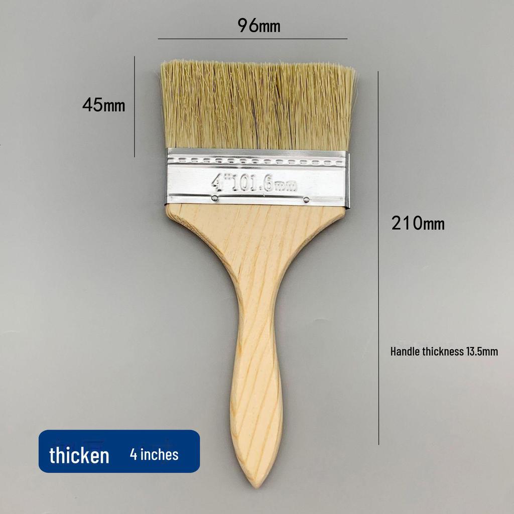 Grill- und Staubbürste aus natürlichem Schweinehaar – weiches, braunes, wasserdichtes Industriewerkzeug für den Hausgebrauch