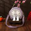 Chinese Style National Style Bag For Women  Versatile Niche Embroidered Messenger Bag Portable High-Capacity Round Bag