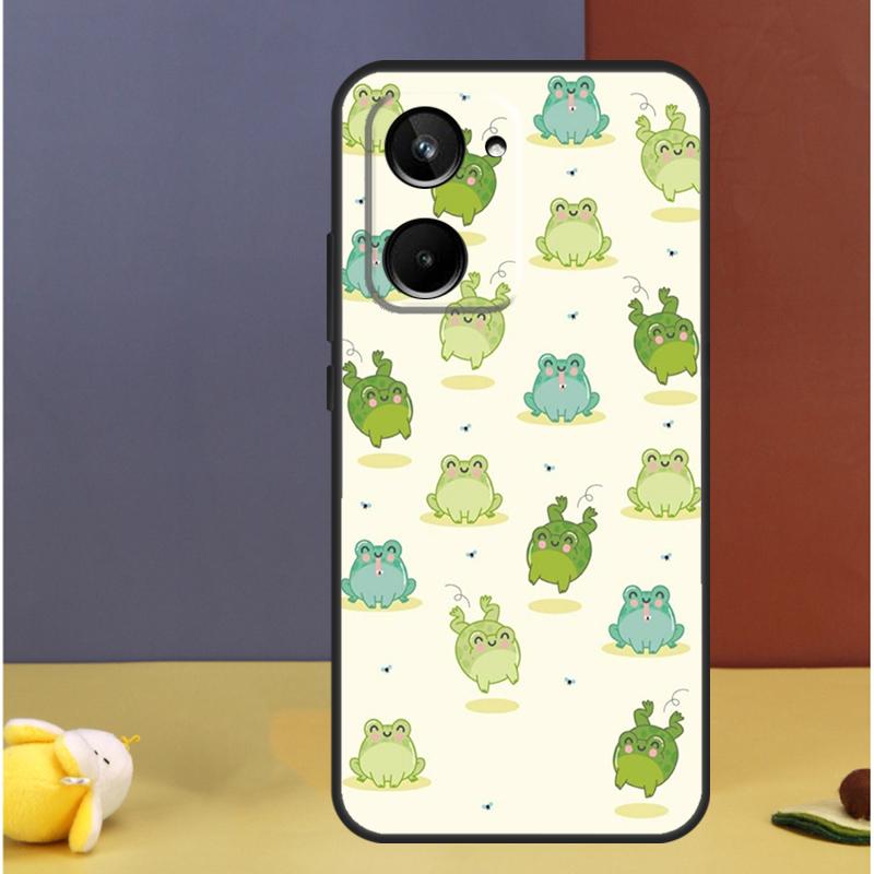 Cute Green Frog For Realme 15 Pro GT7 10 11 12 13 14 Pro Plus C67 C65 C63 C61 C55 C53 C51 C35 C71 C75 Case