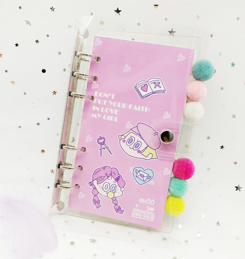 Wangdins Korean Heart-Inspired Transparent Planner Set