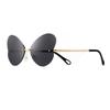 Butterfly Frameless Gradual Change Sunglasses Women Travel Street Shot Fresh And Sweet Decorative Sunglasses