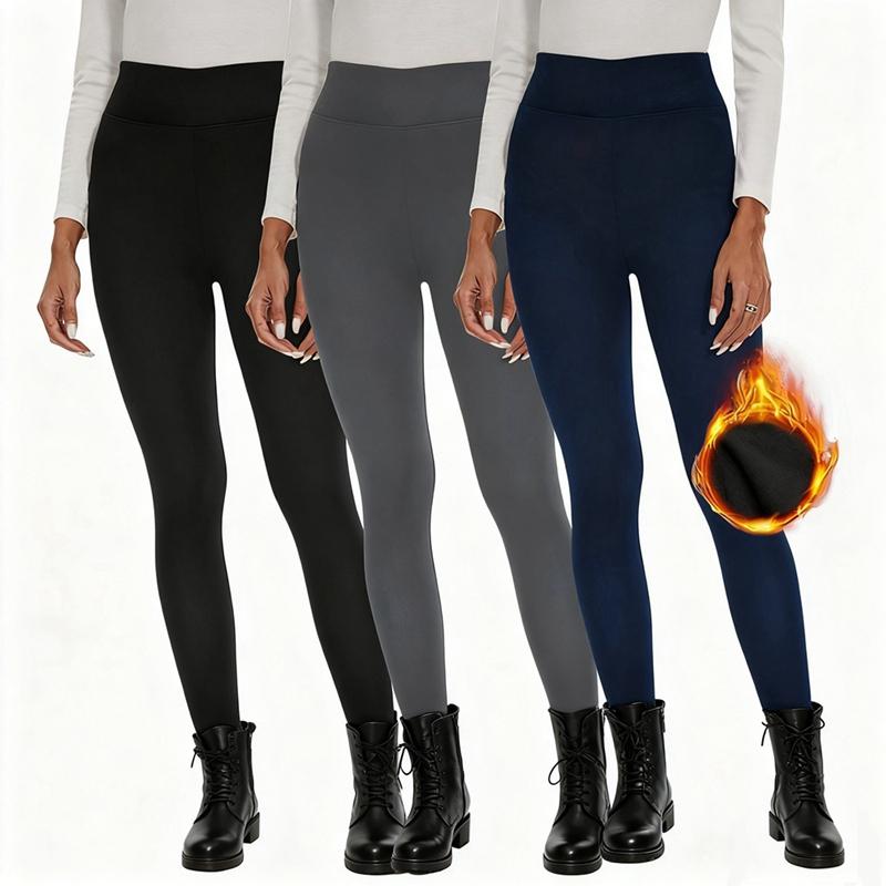 Women's Autumn Winter Fleece Warm Leggings High Waist Casual Sports Sliming Yoga Pants