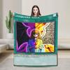 Anime Yu Gi Oh Card Blankets  Flannel Funny Breathable Throw Blankets for Bedding Lounge Textile Decor