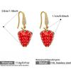 ERESI Fashion Hot-selling Strawberry Stainless Steel 18k Gold-plated Oil-drop Zircon Earrings Sweet and Fresh Jewelry Earrings