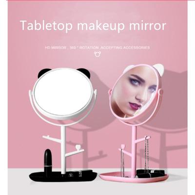 Folding Mirror Circular Makeup Pocket Mirrors Stand Cosmetic Mirror  Glass Mirror Square  Makeup Mirror Rotating Mirror