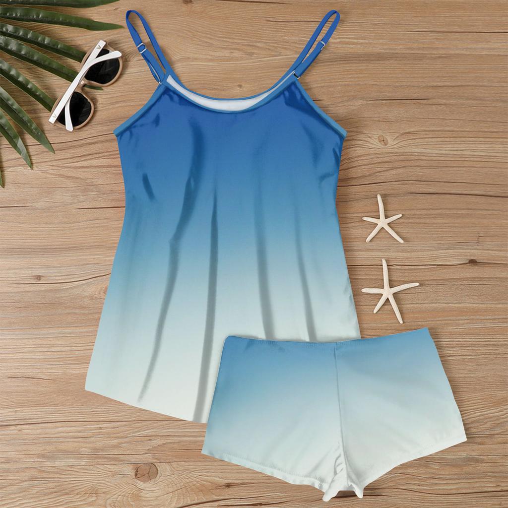 Women's Fashion Printed Two-Piece Slimming Swimsuit