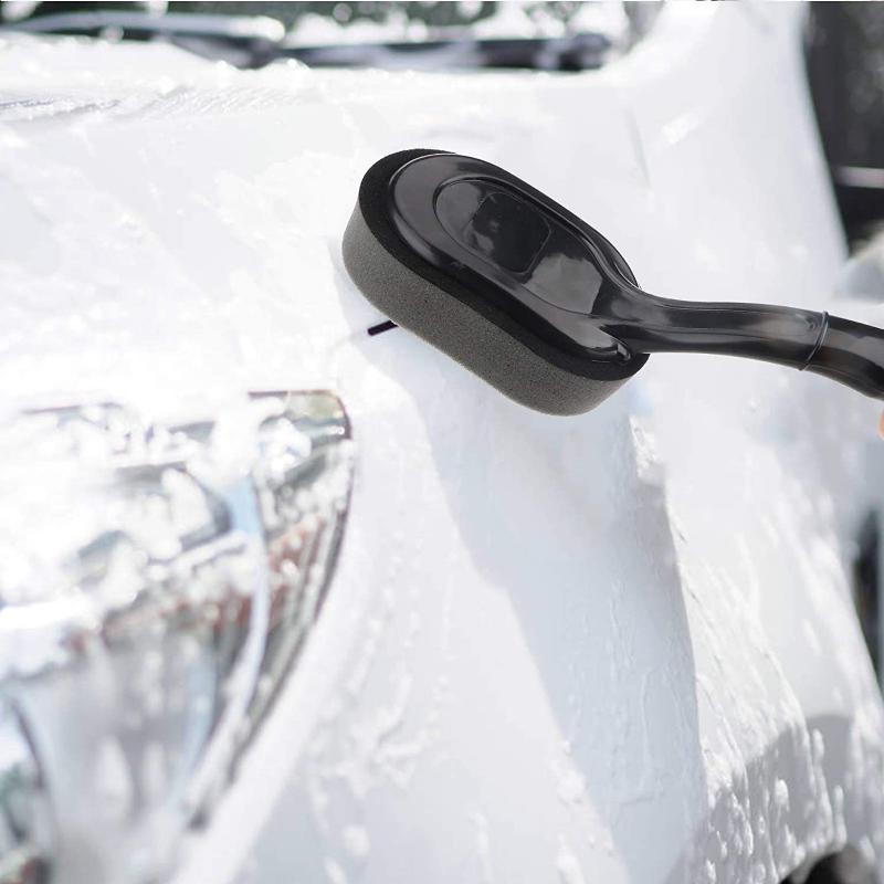 Car Tire Wheel Polishing Sponge Brush Long Handle Interior Brush Waxing Tire Hub Cleaning Sponge Brush Cleaning Car Accessories