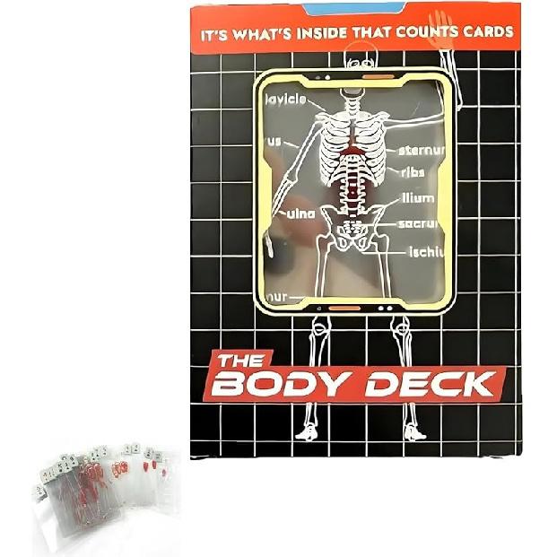 

The Body Deck, 3D Изображение Обучающие Игральные Карты, 2025 Новые Покерные Карты для Магических Игр, Забавные Прозрачные Игральные Карты с Анатомией Человека, для Карт 1pcs
