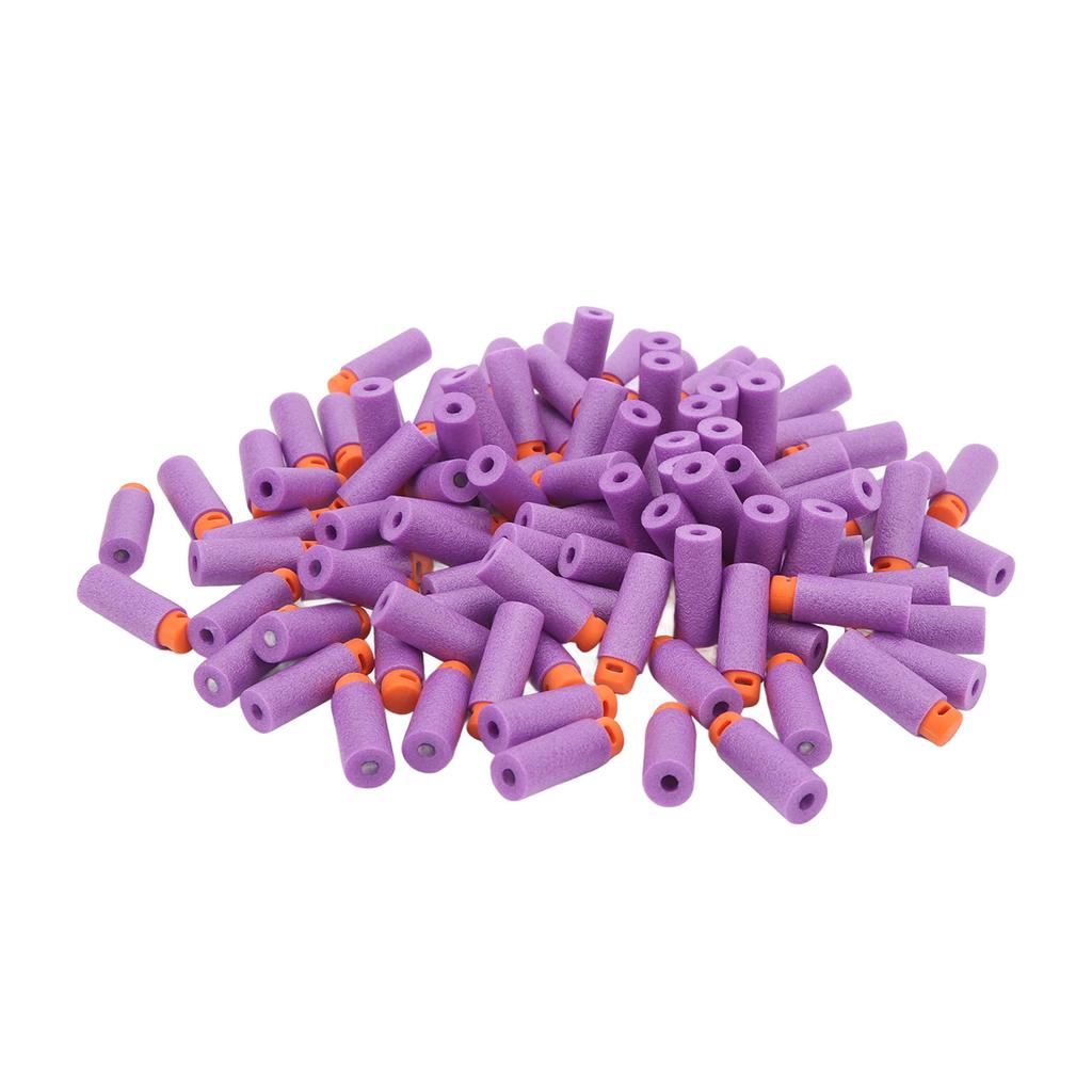 100pcs Universal Short Darts High Density EVA Soft Shot Harmless Toy Refill for Various Shooting Toy Purple