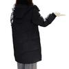 Women's Fashionable Mid-length Down Jacket With Hood And Thick Cotton-padded Coat