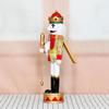 Christmas Nutcrackers Ornament Small Wooden Soldier Christmas Decorations Nutcrackers Figure Ornament for Table Shelf