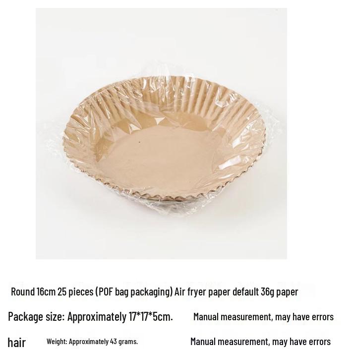 Food Grade Silicone Air Fryer Baking Papers, 16cm-20cm