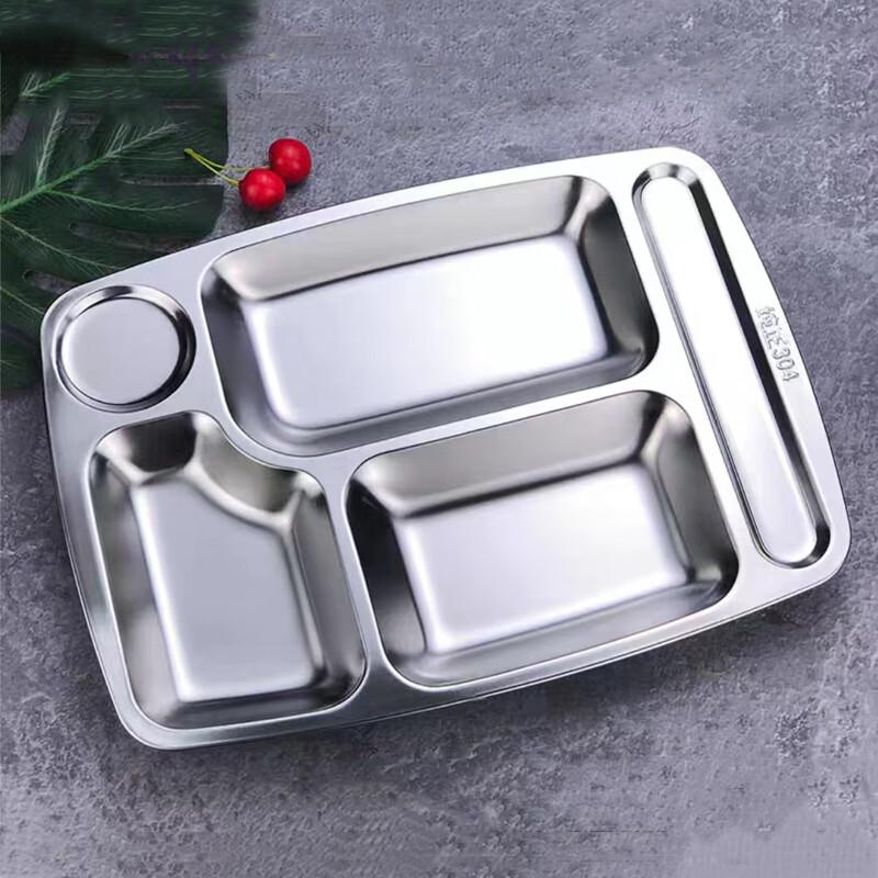 304 Stainless Steel 5-Compartment Lunch Tray