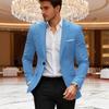 Herren Eleganter Weißer Business-Blazer Revers mit Kerbe Lässige Anzugjacke