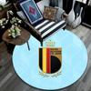 Belgium National Football Team Round Area Rug,Carpet Rug for Living Room Bedroom Sofa Playroom Decor,Non-slip Floor Mat