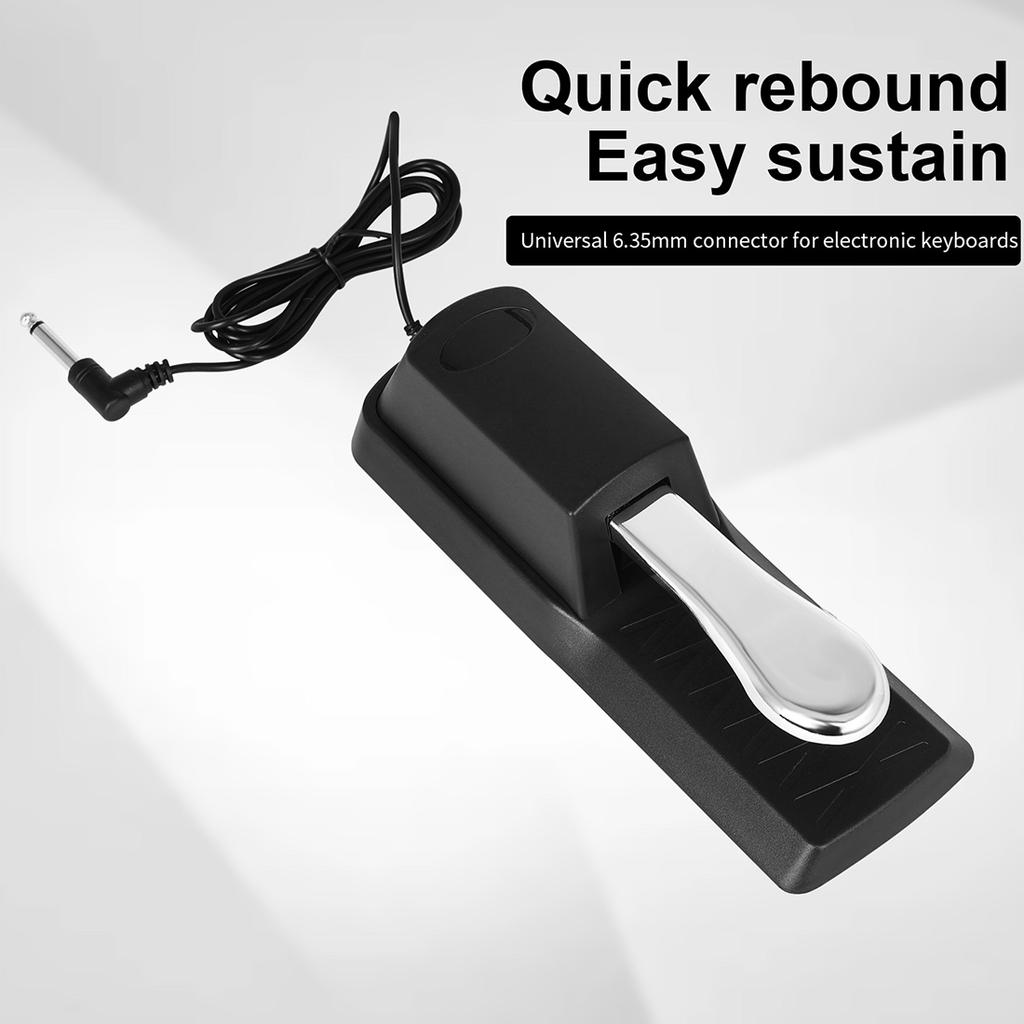 Sustain Pedal with Polarity Switch for MIDI Keyboard Synth Digital Pianos for Electric Piano/Keyboard Drum Instrument Accessory